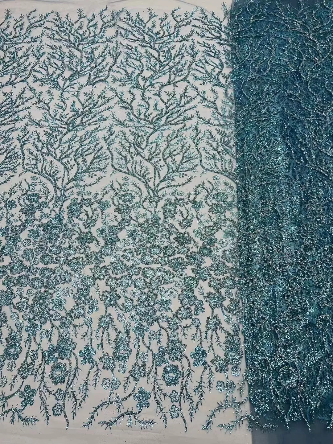 Tissu Africain NigWin en Dentelle Verte de Haute Qualité avec Paillettes, pour la Couture de Robes de Soirée de Mariage, 5 Yards, 2024