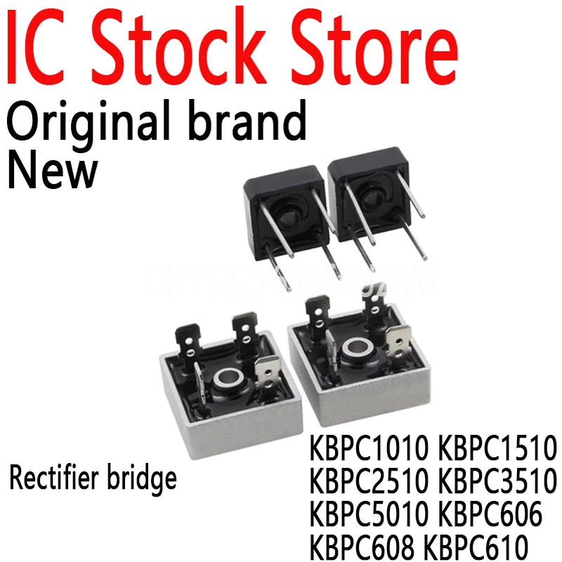 5PCS New and Original Diode Rectifier Bridge KBPC1010 KBPC1510 KBPC2510 KBPC3510 KBPC5010 KBPC606 KBPC608 KBPC610