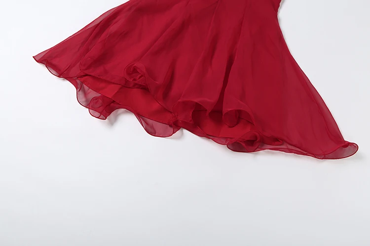 Weird Puss Kleid mit tiefem Ausschnitt, ärmellos, rückenfrei, Blumenmuster, Rüschen am Saum, figurbetont, Sommer, neuer Trend, Party, klassisch, Bodycon – Detail 10