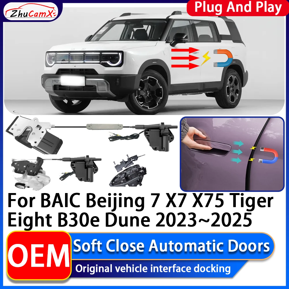 

Electric Suction Power Soft Close Car Door Automatic Closing System For BAIC Beijing 7 X7 X75 Tiger Eight B30e Dune 2023~2025