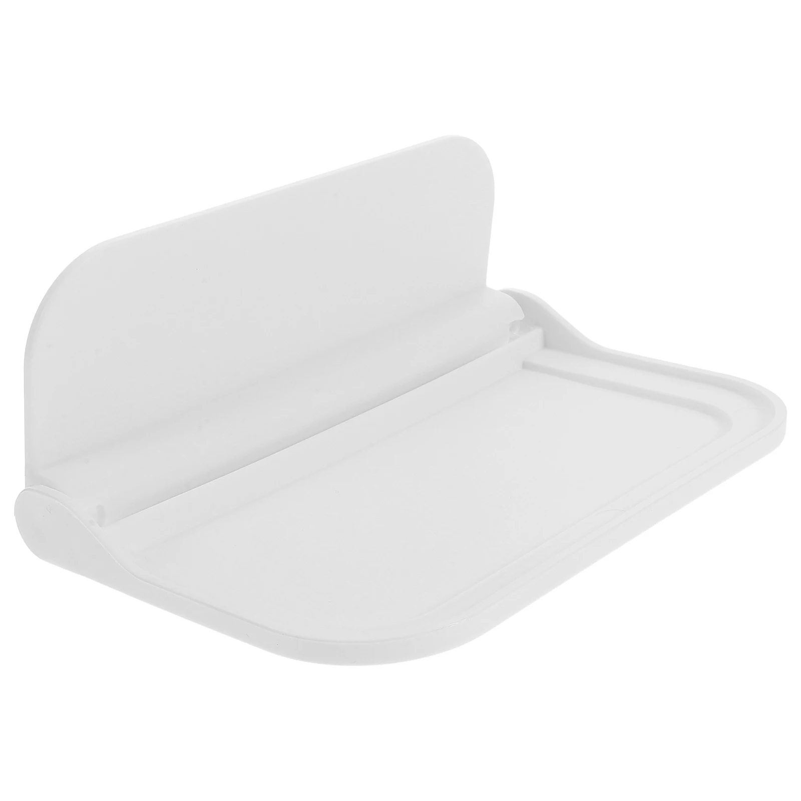 

Wall Mountable Shelf Bathroom Floating Shelves White PP Stackable Bathroom Kitchen Home Storage Thickened Frame High Capacity