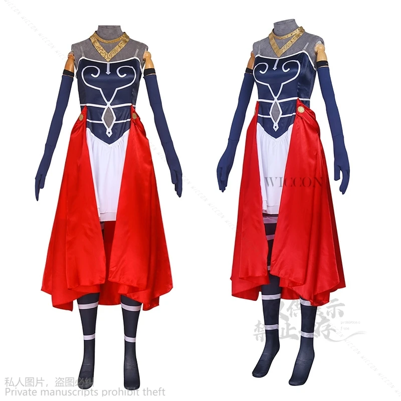 Аниме Frieren Beyond Journey's End Aura The Guillotine Horns, индивидуальный костюм для косплея, платье, парики для вечеринки на Хэллоуин, одежда в стиле Лолиты