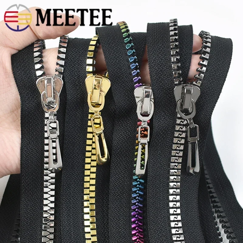 80cm 8# Resin Zipper Opend End Decorative Rainbow Zip for Bag Jacke Clothes Sewing Zippers Accessories DIY Garment Repair Zips