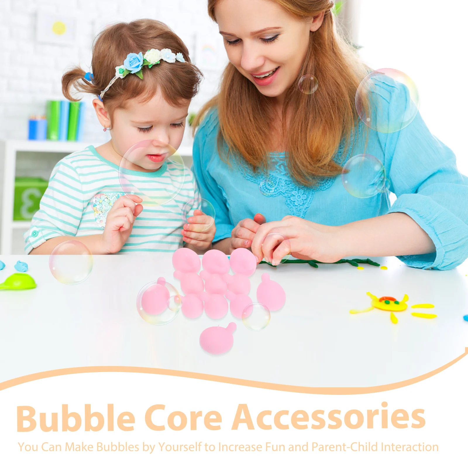 12Pcs Silicone Press Bubble Insert Refills for DIY Bubble Blowing Squeeze Ball Replacement Craft Accessories