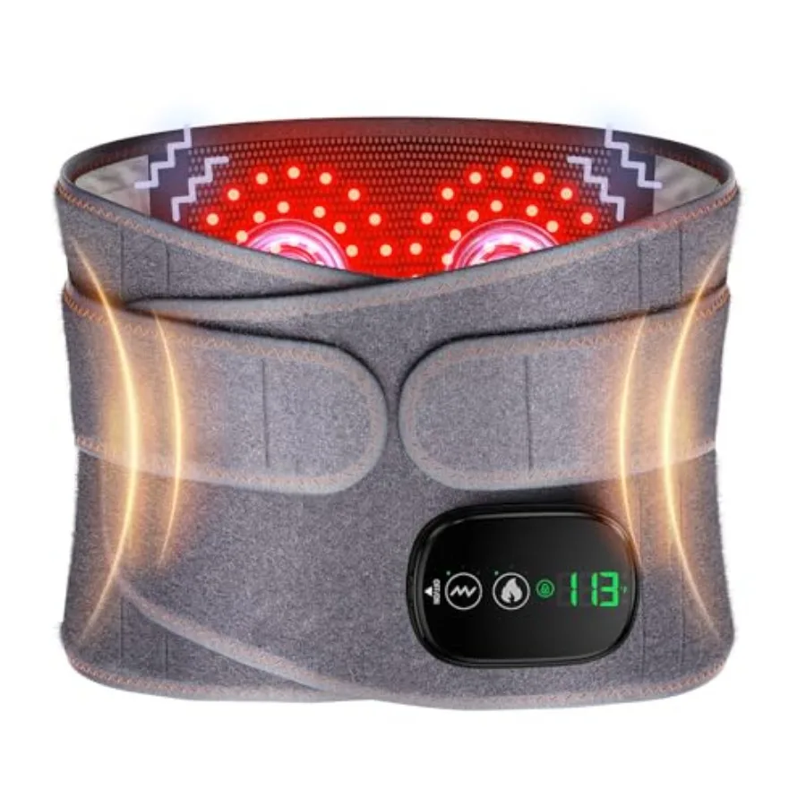 

Греющий пояс для спины и поясницы с массажем, нагревом и вибрацией, 3 уровня регулировки, 180 минут работы, 180 мм.