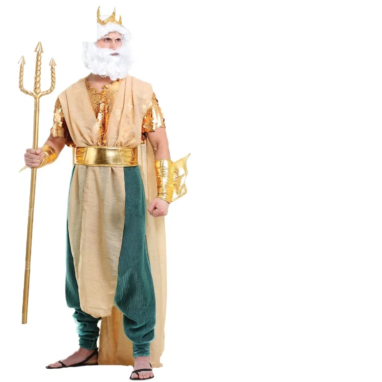 COSPLAY Stage Performance Poseidon Adult Luxury Sea God Sea Demon Dragon King Mythical Character Zeus Dressed Up In Clothing