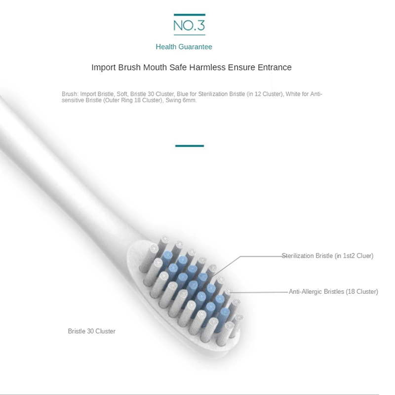 Cepillo de dientes eléctrico sónico para adulto, cepillo de dientes automático Ultra sónico, 6 modos, recargable rápido por USB, resistente al agua