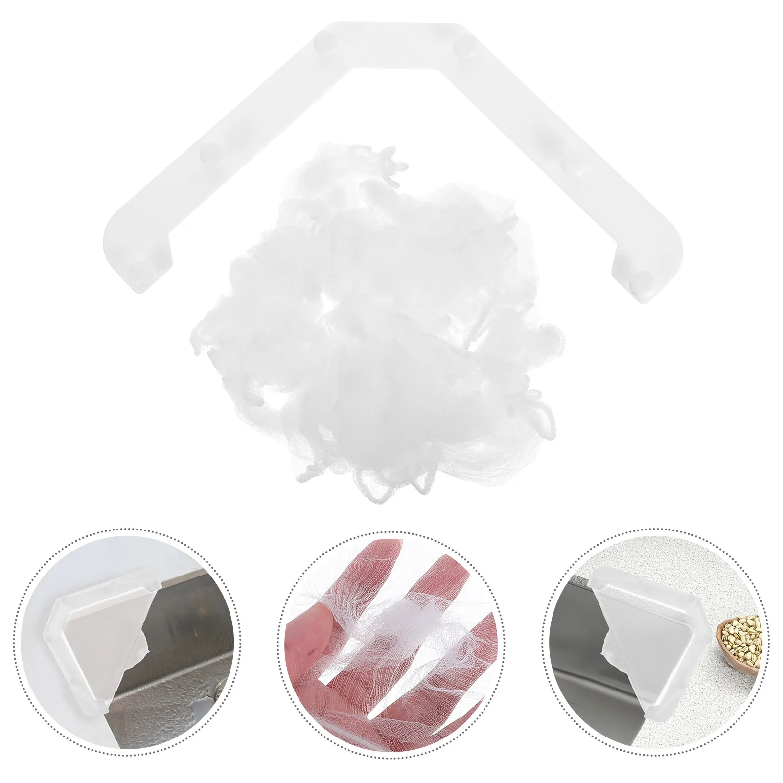 

Kitchen Filter Mesh Hanging Bags Corner Sink Strainer Basket Leftovers Storage Holder Residue Screen Pool