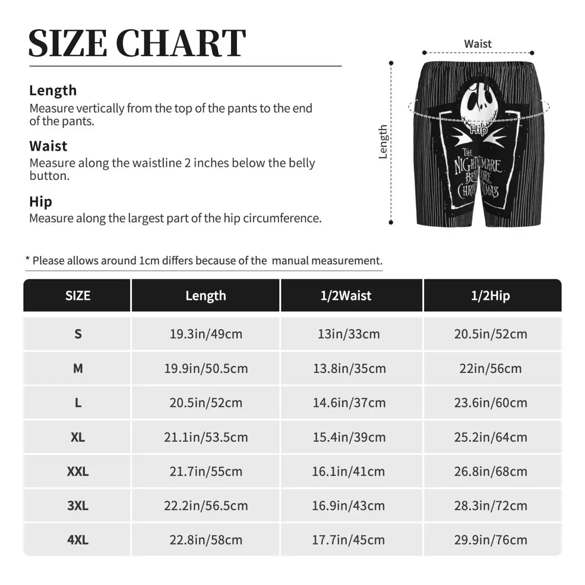 مخصص فيلم الرعب عيد الميلاد الجمجمة جاك بيجامة قيعان الرجال تيم بيرتون هالوين صالة النوم السراويل تمتد ملابس خاصة #6