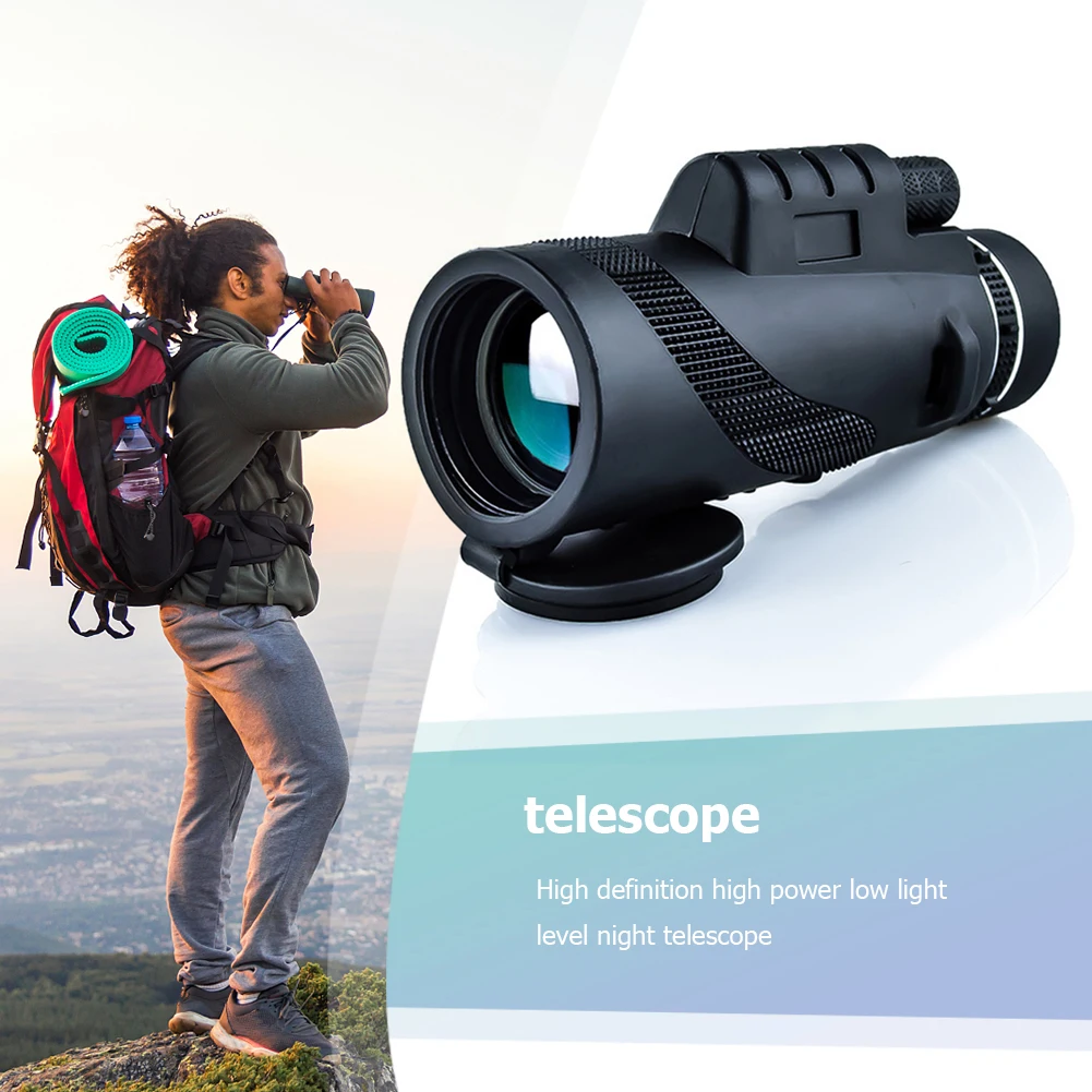 

10X Night Vision Telescope Lightweight Portable Monocular BAK4 Optical Lens Multi-function Monocular for Travel Concert