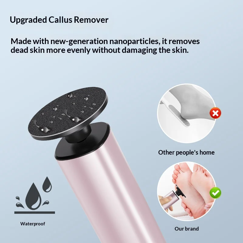 Electric foot trimmer, electric foot grinder with 9-level adjustment, rechargeable for removing dead skin, calluses, and repairi image 2