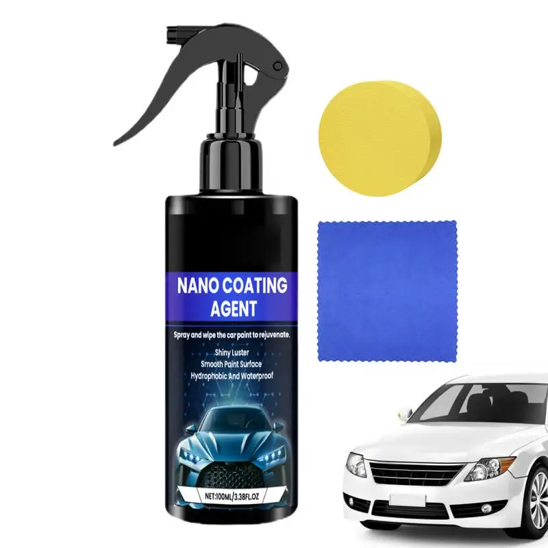 

Spray Coating Agent 100ml Car Wax Polish Spray Protective Coating Spray Coating For Cars Polish Coating Agent Car Detailing