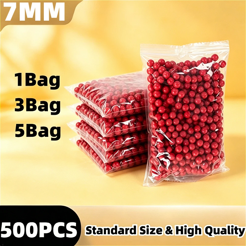 

500PCS 7mm Soft Rubber Projectiles Durable Elastic Balls for Outdoor Activity