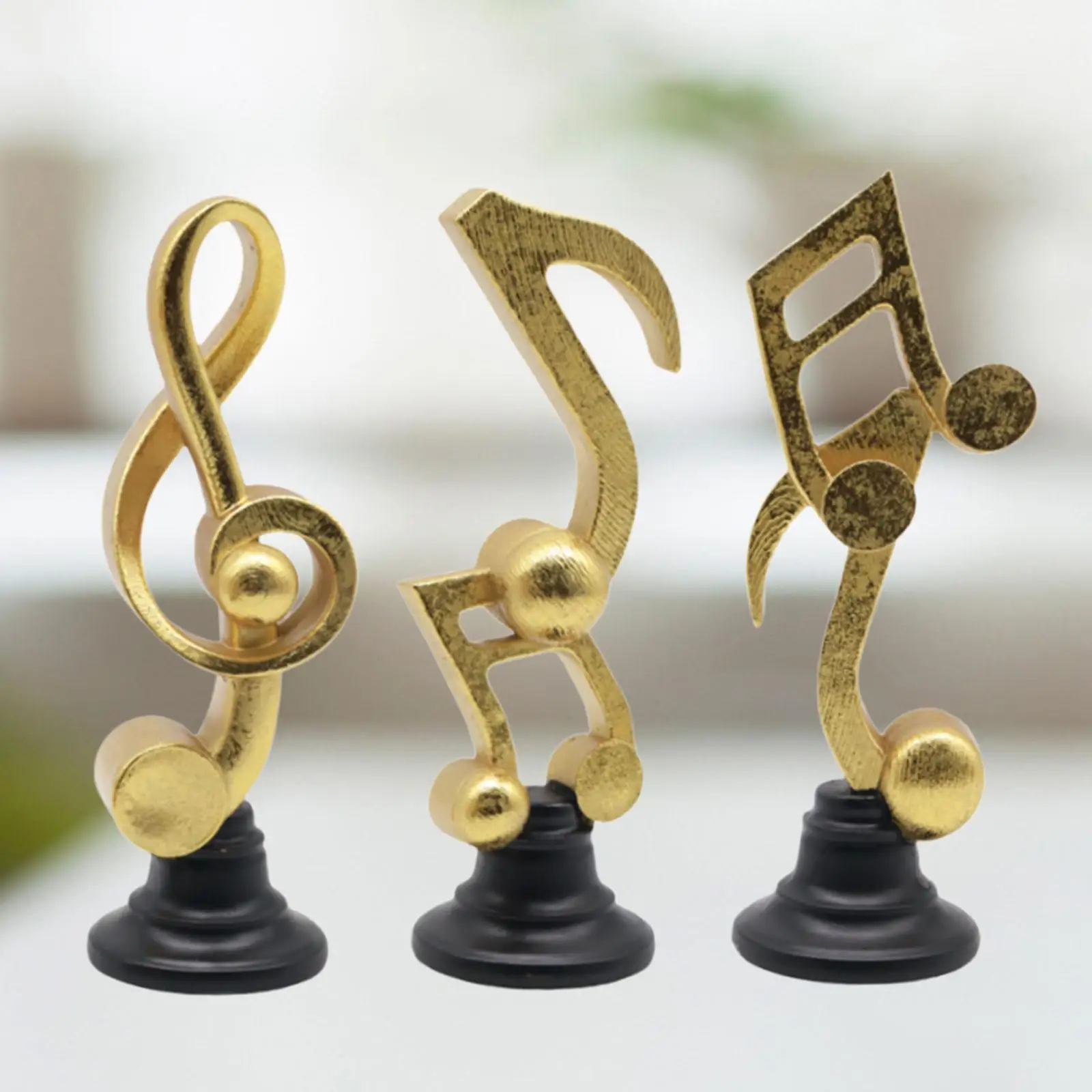 Music Note Sculpture Desktop Decoration Musical Decor Table Centerpiece for Office Entrance Fireplace Bedroom Figurine Gifts
