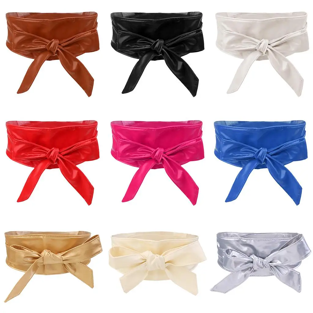 

Obi с широким поясом, женский широкий пояс из искусственной кожи, пояс для платья