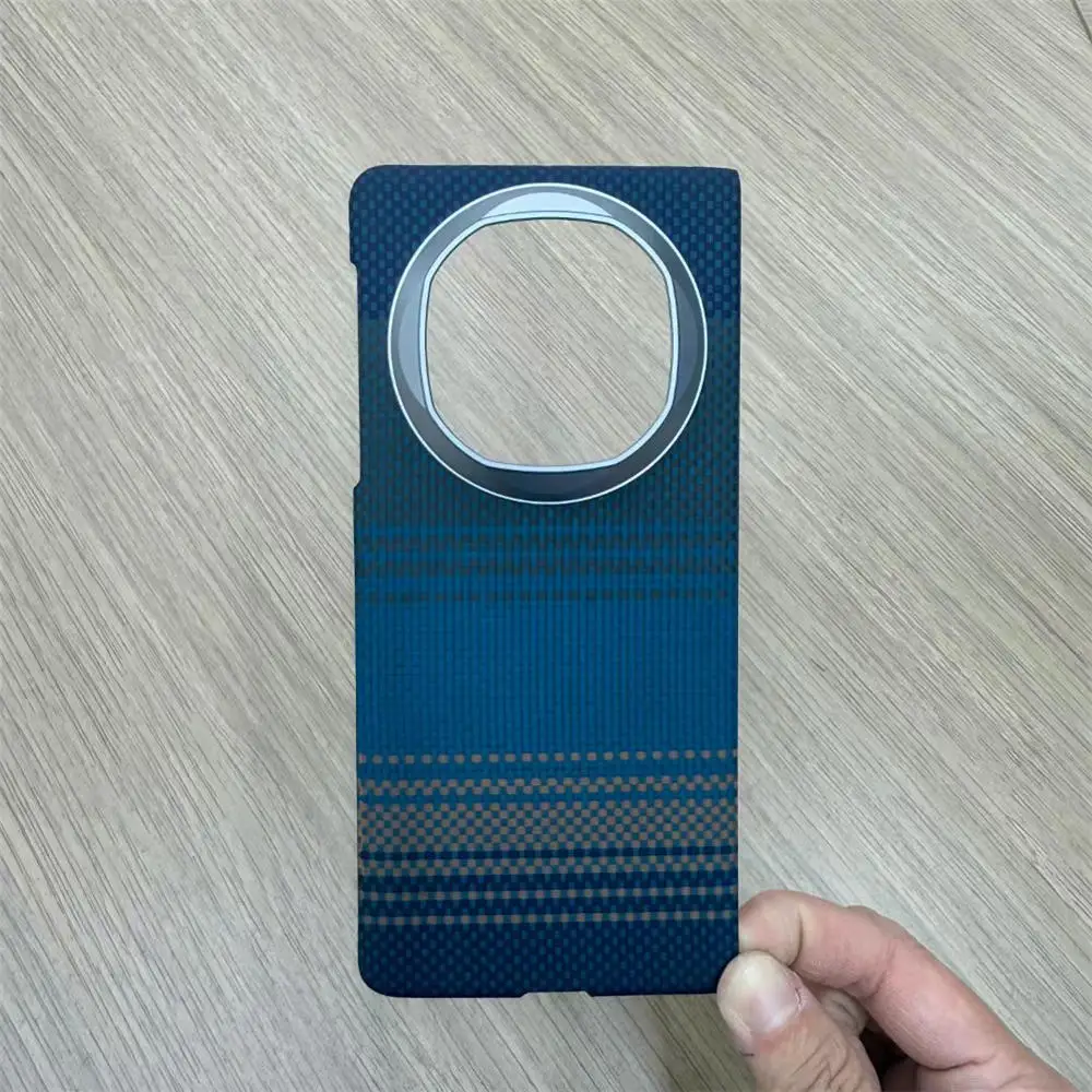 حافظة مغناطيسية فاخرة من ألياف الكربون الأراميد لهاتف هواوي ميت X6 Magsafe