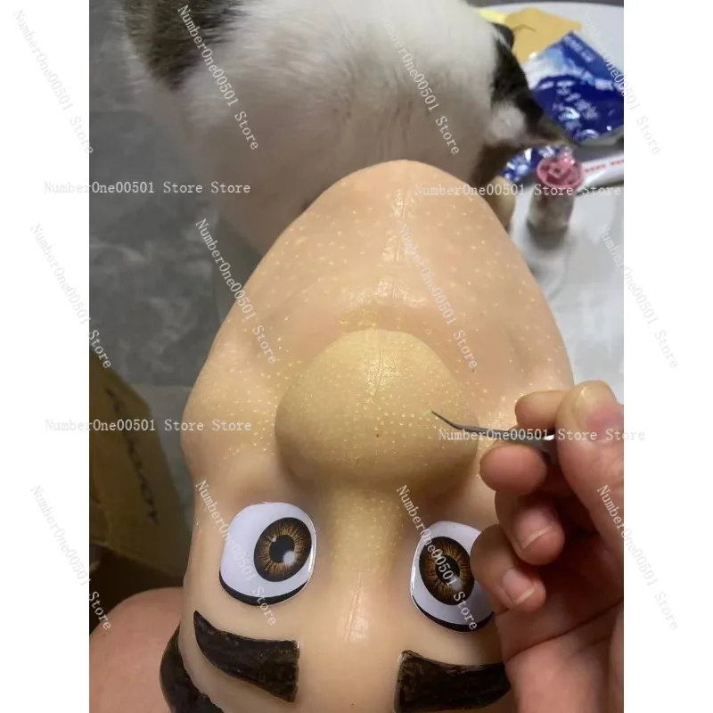 2026 Pimple Stress Relief Realistic Strawberry Nose Giant Head Model Set with Tweezers Blackhead Whitehead  Funny Decompression
