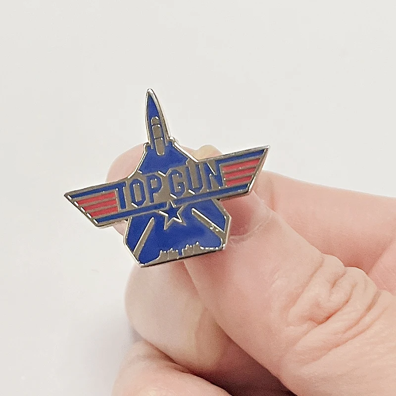 TOP GUN maverick Air Force Army Military Logo badge movie enamel pin jewelry Jacket Uniform accessories