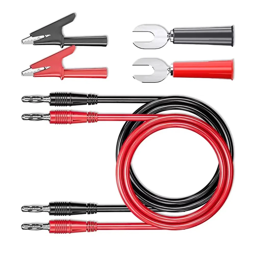 Multimeter-Prüfkabel-Set Digitale Elektrische Prüfspitzen mit Krokodilklemmen Testpinzetten Drahtdurchdringende Rückspitzen
