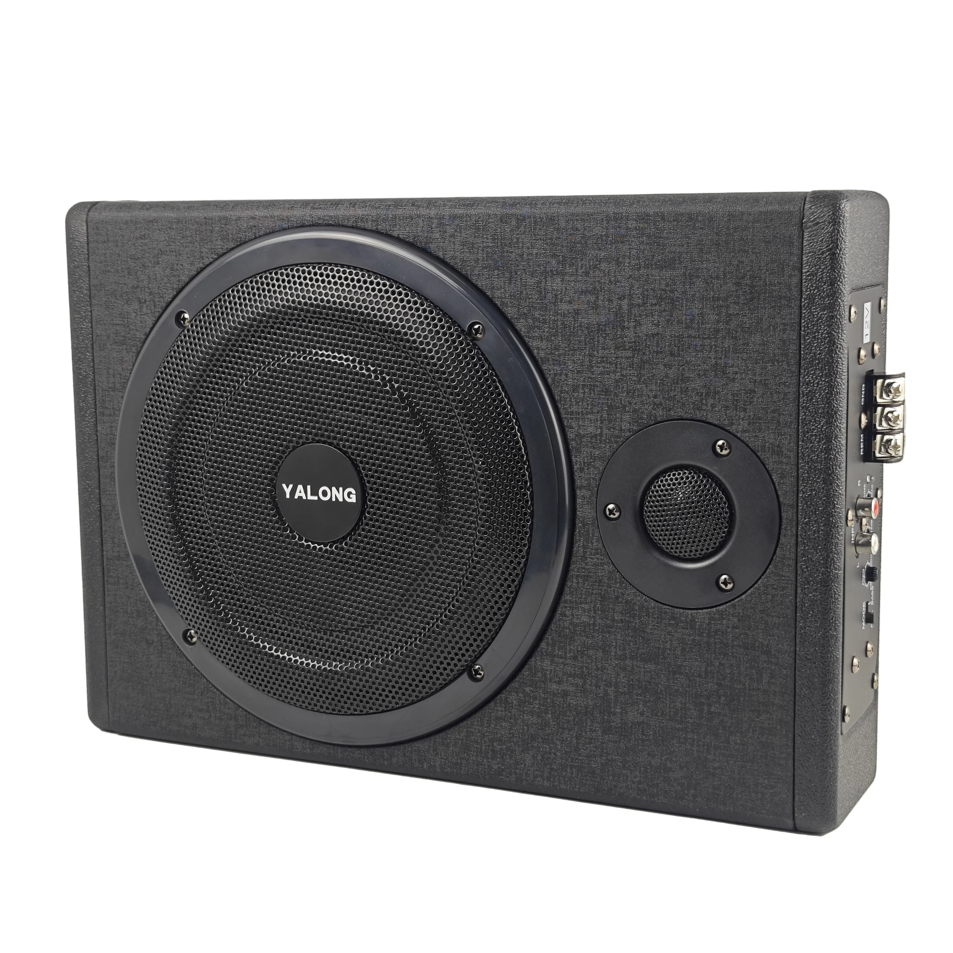 

8" Car Audio Systems Subwoofer with Single Coil Leather Cover Active Amplifier Strong Bass Audio Speaker Under Seat Subwoofer