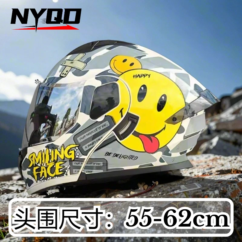 

Модульный мотоциклетный шлем с двойным визором, откидной, с Bluetooth и спойлером, полнолицевой, для мужчин и женщин, на все сезоны