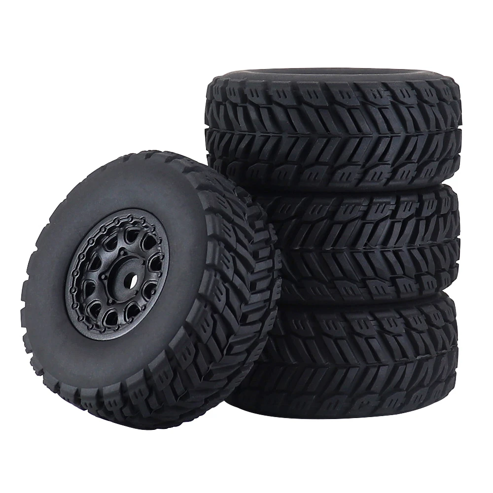 4pcs 65mm 고무 타이어 12mm 육각형 Ara550116 Arrma 1/14 Mojave Grom Rc 자동차 업그레이드 부품 액세서리에 적합