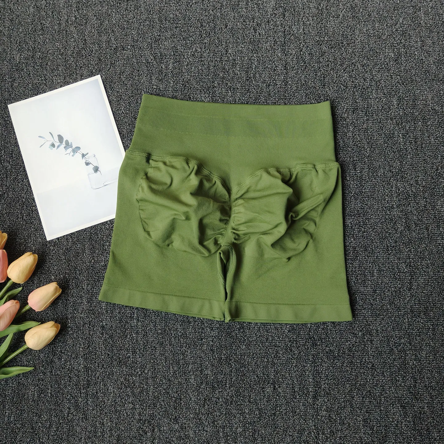 Peach Butt Fitness-Shorts für Damen, Sport-Shorts mit Po-Lifting-Effekt, Yoga-Shorts, hohe Taille, bauchstraffend, nahtlos, hochelastisch. – Detail 19