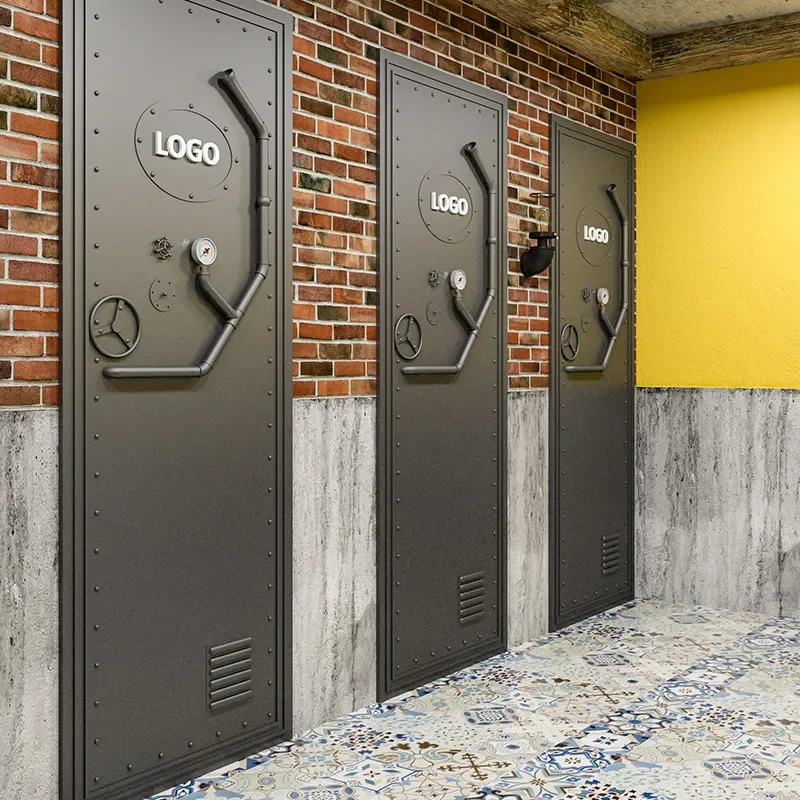 for Retro Industrial Iron Door Creative Bar Restaurant Toilet Warehouse Indoor Door Wholesale