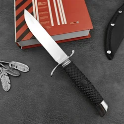 NKVD FINKA Fixed Blade Knife 440C Mirror Finished Blade Nylon Fiber Handle with Sheath Military Survival Combat Hunting Knife