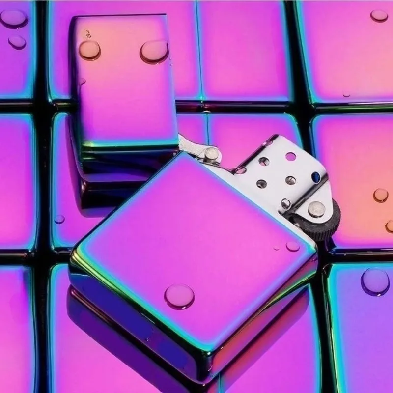 New Classic Metal Coal oil Lighter, Refillable Windproof Lighter with Mirror & Matte Options, Multi-Color Lighter for Daily Use