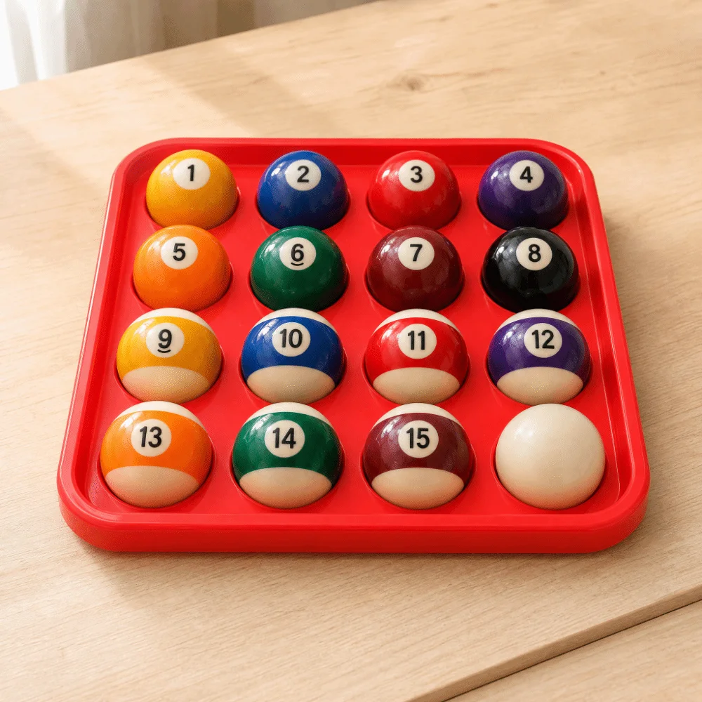 Plastic Billiard Ball Tray Square Red Billiard Storage Holder Home Play Billiards Hall Billiard Accessories Billiards Hall