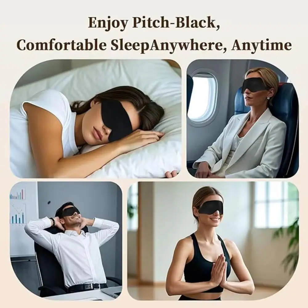 3D Sleeping Mask Block Out Light Sleep Mask For Eyes Soft Sleeping Aid Eye Mask for Travel Eyeshade Night Blindfold Eyepatch view 5