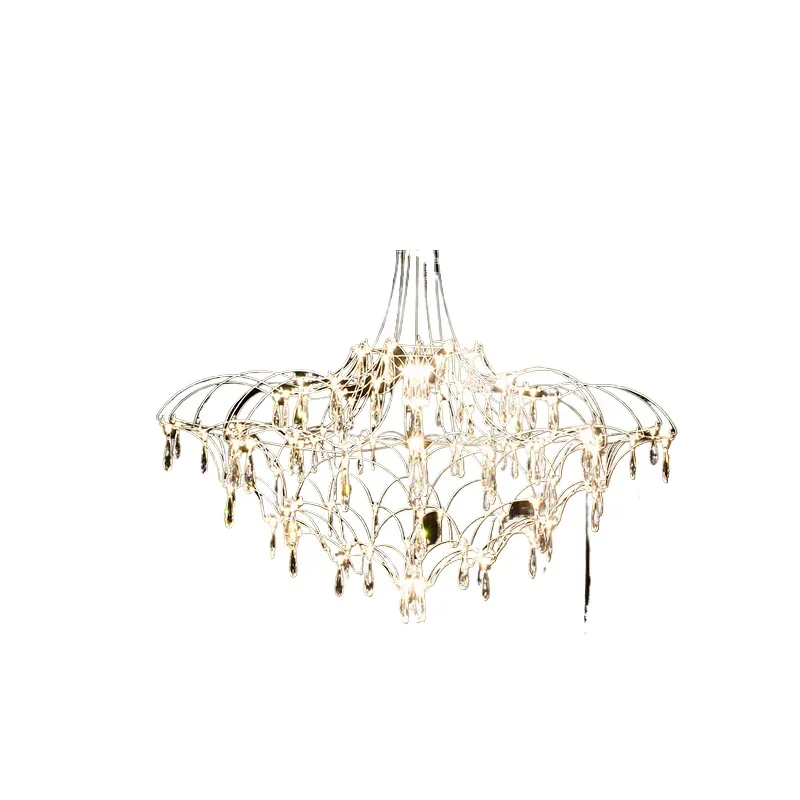 

High-end French crystal chandelier simple postmodern restaurant Egyptian crystal living room art creative designer chandelier