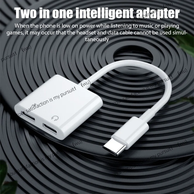 2in1 Audio Adapter USB C to 3.5 mm Jack Type-C/Dual TypeC jacksCharging Aux Cable For Samsung Xiaomi Wired Earphones Connector