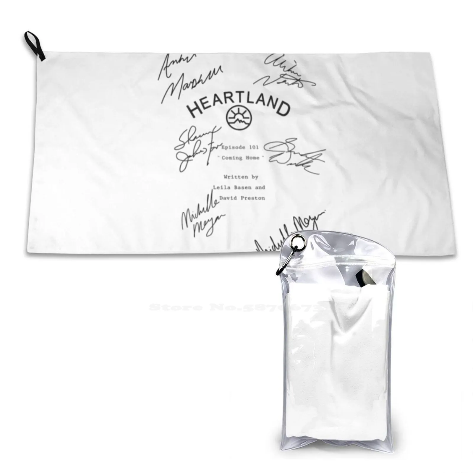 Heartland Script Soft Towel Quick Dry Beach Towel Heartland Amber Wardle Michelle Morgan Shaun Johnston Alisha Newton