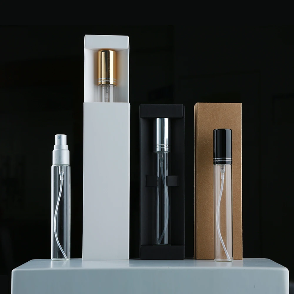 

30PCS 50PCS 15ml Perfume Glass Spray Bottles Dual-line Press-type Atomizing Aluminum Sprayers With Exquisite Boxes