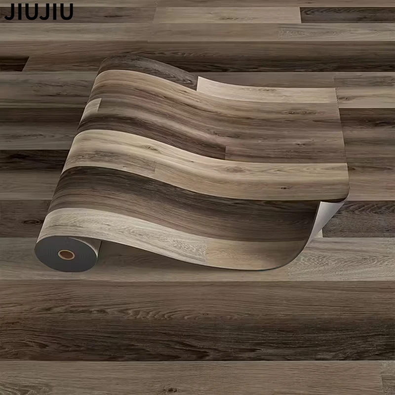Self Adhesive Detachable Wood Grain Vinyl Floor Stickers Are Easy To Install Peel Off and Stick Suitable for Indoor Home Decora