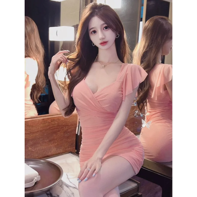 Low Cut Tight Bodycon Dress Se - Wrap Dress Work review and price