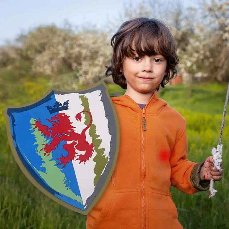 Espuma Medieval Escudo Brinquedos para Crianças, Armas de Espuma para Crianças, Escudo Portátil, Acessórios para Role Play, Fantasia para meninas e meninos