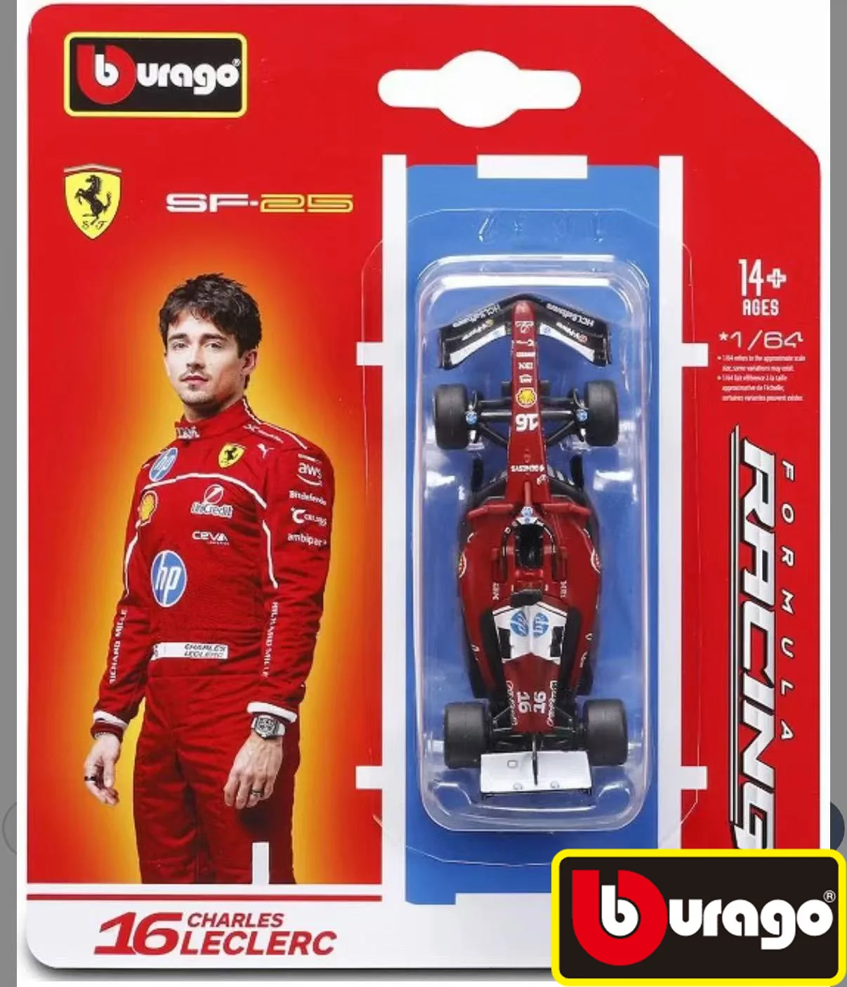 Bburago 1/64 2025 F1 SF-25 Leclerc- # 16 هاميلتون- # 44 RB21 Verstappen- # 1 # 22 MCL39 # 4 # 81 W16 سبيكة مصغرة دييكاست لعبة مجسمة هدية