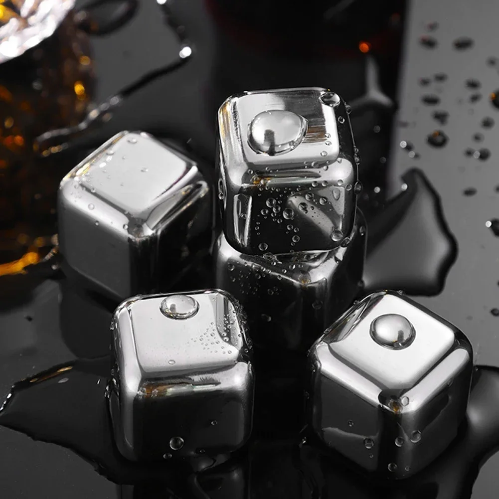 Cube Ice Cube 304 Stainless Steel Food-grade Never Dilute For All Types Of Whiskey Wine Drinks Bar Party Family Beverage Making