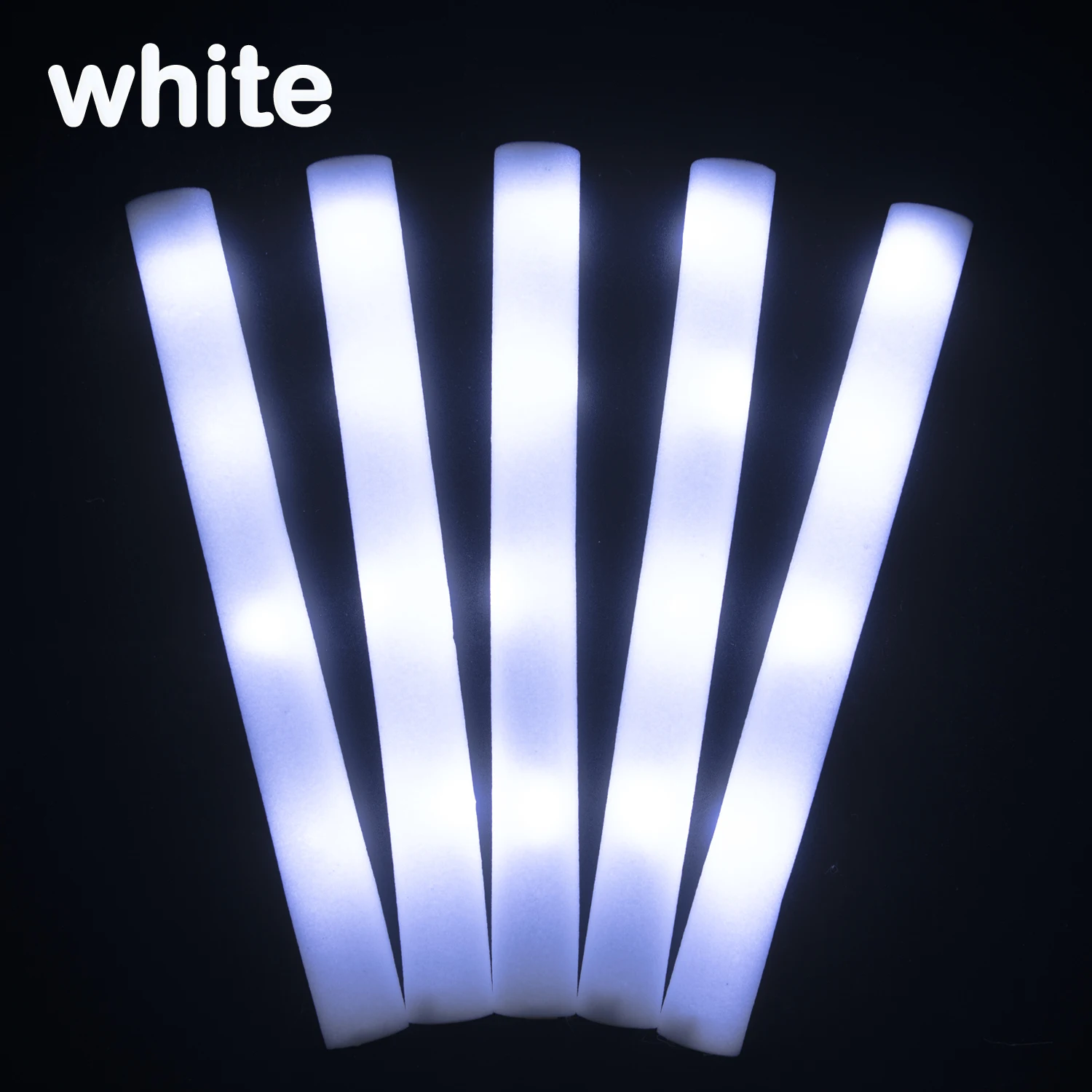 10/20pcs White LED Foam Sticks Light Up Sticks Cheer Tube Glow In the Dark Music Bar RGB Glowing Wedding Party Supplies