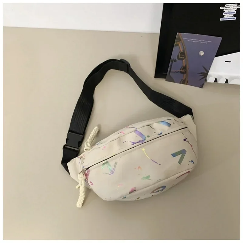 New Breast Bag Women's Japanese Wind Sports Messenger Bag Trendy Brand Large-capacity Versatile Student Riding Fanny Pack Bag