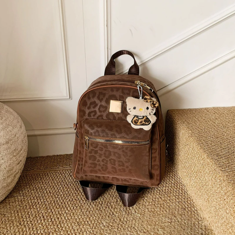 

Модный рюкзак с леопардовым принтом для женщин, легкий, вместительный, для путешествий и поездок на работу, удобная и универсальная сумка для хранения вещей