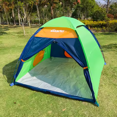 Kids Camping Play Tent for Kids Indoor &amp; Outdoor Pretend Play, Large Playhouse Easy Assembly Unisex Gift Idea for Games