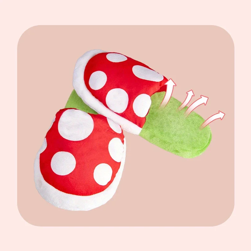 Anime Super Mario Bros pantofole in peluche scarpe da casa in cotone per uomo donna periferiche dei cartoni animati pantofola invernale scarpe da