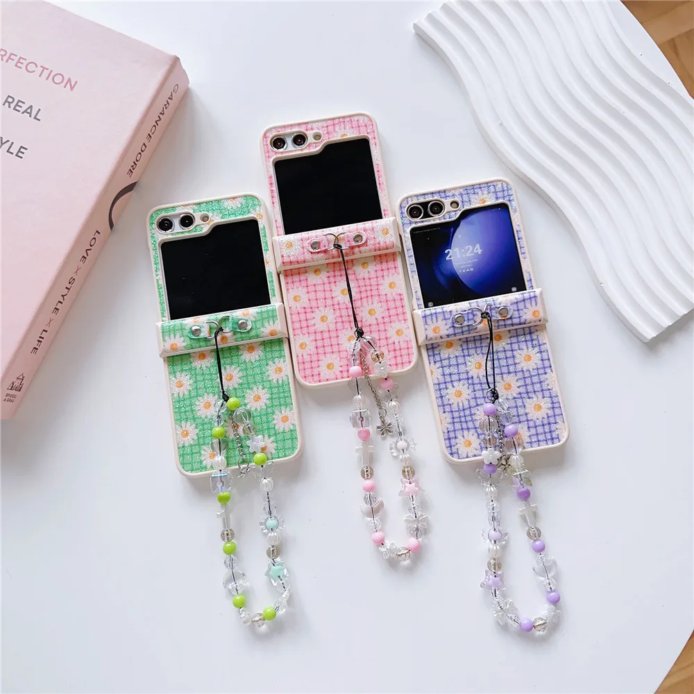Блестящий перламутровый чехол для Samsung Galaxy Z Flip5 Case Flip4 Flip3 Find N2Flip N3Flip Pocket2 P50Pocket X Flip