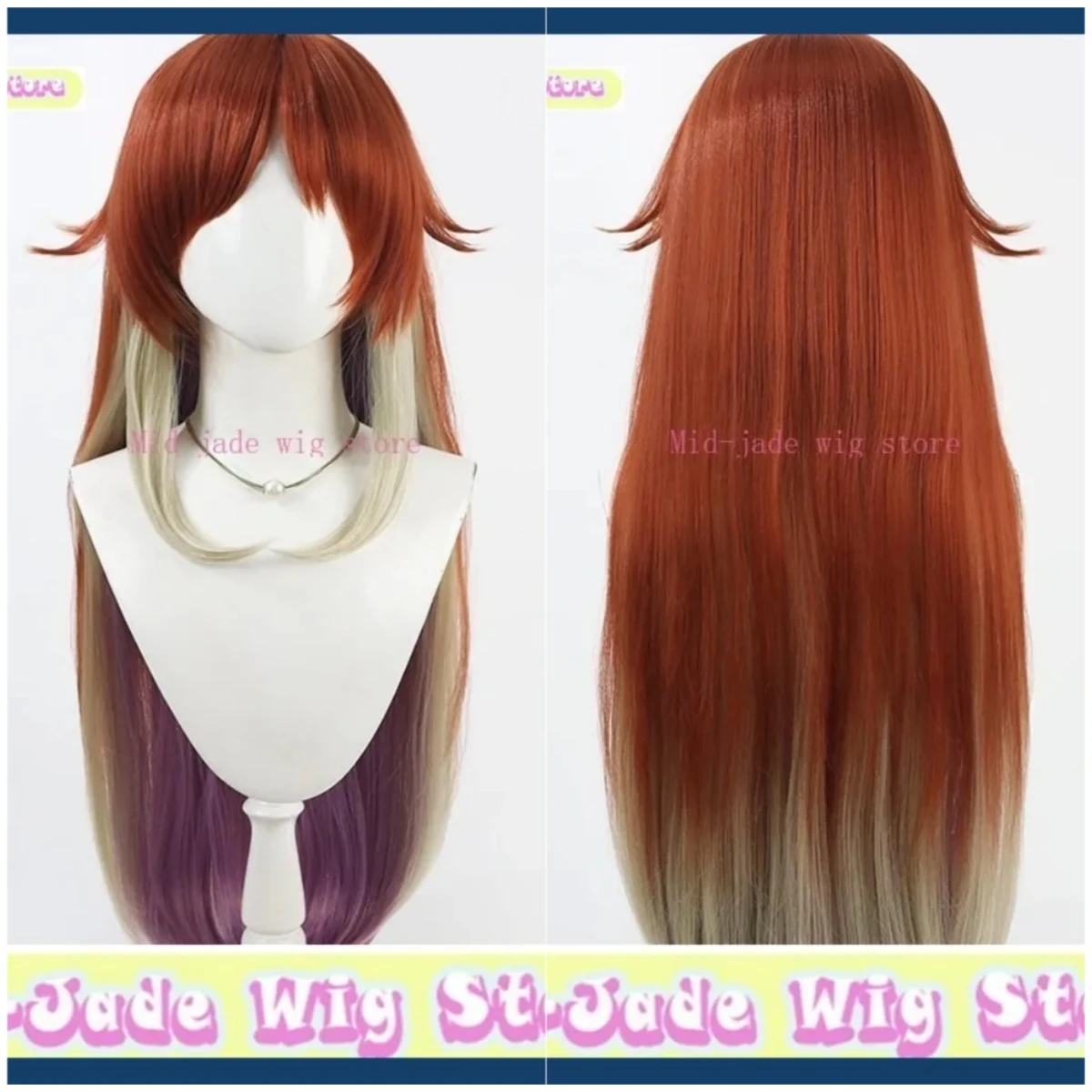

Mid-jade Wig Store THE IDOLM@STER Shiny Colors Mikoto Akata Cosplay Wig Anime Game Role-Playing Halloween Party Wig