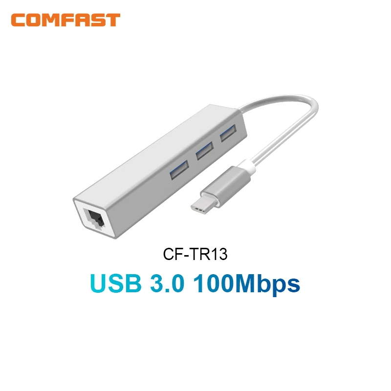 Comfast USB2.0 Type C To Ethernet RJ45  Gigabit Adapter 100/1000 Wired Network Card For PC Laptop Macbook Windows Xiaomi Lenovo
