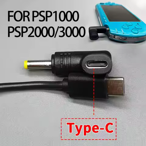 1/2/5PCS 5V Type-C to DC Power Charge Convert For PSP 1000 2000 3000 Mini USB Charging Convert Adapter DC 4.0x1.7mm